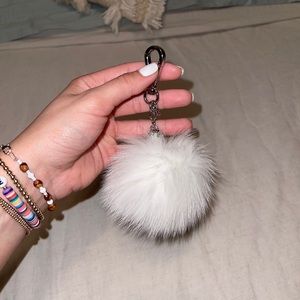Michael Kors pompom keychain